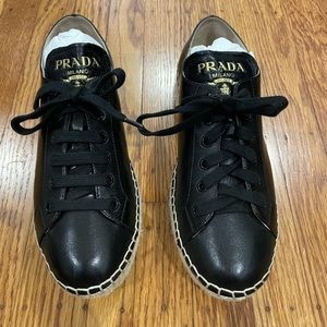 Almost new Prada Madras platform sneakers.